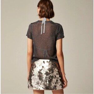 J. Crew Collection Statement Bronze Sequin Mini Skirt 100% Cotton NWOT Size XXS